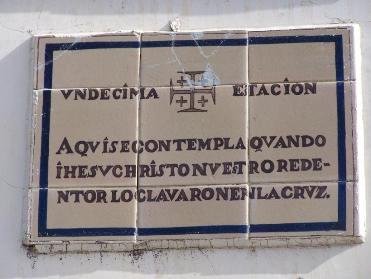 Placa de la 11� estaci�n 